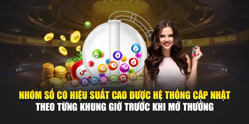Nhóm số có hiệu suất cao được hệ thống cập nhật theo từng khung giờ trước khi mở thưởng